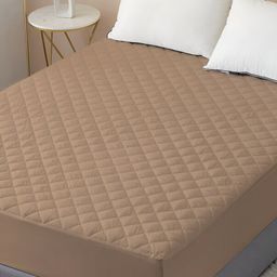 RF RELAXFEEL Beige Cotton Water Resistant Fitted King Mattress Protector-picture-17