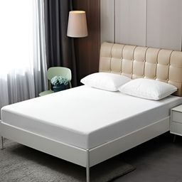 RF RELAXFEEL White Cotton Water Resistant Fitted King Size Mattress Protector-picture-14