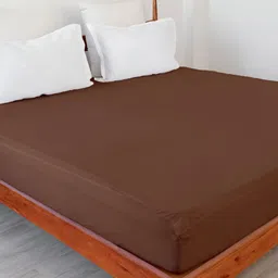 HOMEMONDE Brown Terry Water Resistant Mattress Protector-picture-37