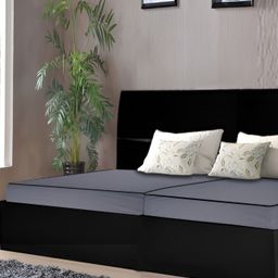 Stylista Grey Cotton 2 Pieces Water Resistant Elastic Strap Mattress Protectors-picture-0