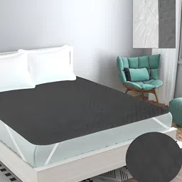 MallowWorld Grey Melange Cotton Mattress Protector image 5
