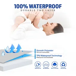 BeyBee Brown Water Resistant Ultra Soft Terry Cotton Mattress Protector image 3
