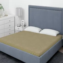 RF RELAXFEEL Beige Fitted King Size Cotton Water Resistant Mattress Protector image 4