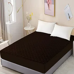 RF RELAXFEEL Brown  Fitted King Size Cotton Water Resistant Mattress Protector image 3