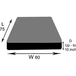 Stylista Grey Cotton Water Resistant Elastic Strap Mattress Protector image 2