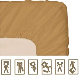 Wakeup India Brown Water Resistant Single Size Mattress Protector image 2