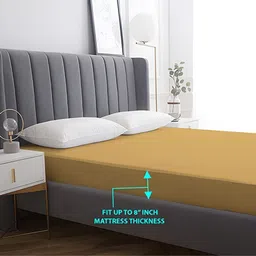 Comfowell Beige Cotton Water Resistant Fitted King Mattress Protector image 3