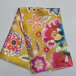 arpita fashion Unstitched Satin Blouse Material Animal Print, Floral Print, Printed, Graphic Print image 2