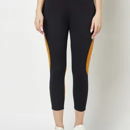 unicus apparel Color Block Women Black Tights-picture-23