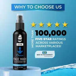 qtpie Ocean For Men & Women | Best Fight Acne & Pimples, Brighten Skin, Clears Dirt, Oil Control, Refreshing Feel- Multi- Action Formula 1k b.2782617wgq Face Wash image 5