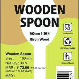 freshee Eco-Friendly Disposable Wooden Spoon 160 mm –Biodegradable Cutlery – Pack of 30 Disposable Wooden Cutlery Set-picture-23