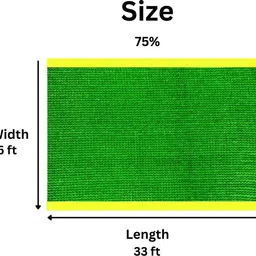 netonic 75% Green Net, Green Shade net, Green Net for Boundary/Garden (5ft x 33ft) Portable Green House image 2