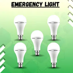 guggu Rechargeable Emergency Bulb Inverter Bulb, 3Hr Battery Backup_Pack of 5 P13 3 hrs Bulb Emergency Light image 1