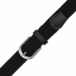roadster Men & Women Formal, Casual, Party, Evening Black Canvas Belt image 4