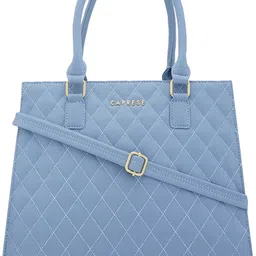 caprese Blue Women Satchel Sheena Large Satchel Bag for Women with Adjustable & Detachable Strap (Blue) image 1