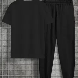 m7 by metronaut Men Night Suit Set Black Printed image 2