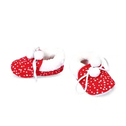 COCO CANDY Girls Pom Pom Polka Dot Booties image 2
