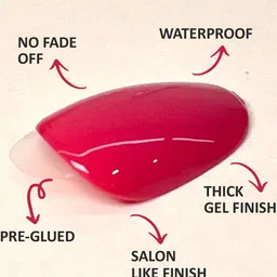 JUSTGOLD Set Of 24 Professional Obsession Press On Pre Glued Nails - Shade 47 image 5