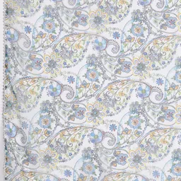 Inddus Women Navy Blue Printed Pleated Gotta Patti Kurta with Trousers & With Dupatta image 2