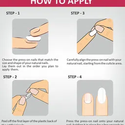 JUSTGOLD Set Of 24 Professional Obsession Press On Pre Glued Nails - Shade 47 image 2