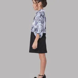 Peppermint Girls Graphic Printed Peter Pan Collar Knitted A-Line Dress With Sling Bag image 4