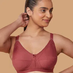 MAASHIE Women Pack of 3 Full Coverage Non-Padded Non-Wired Everyday Minimizer Bra image 3