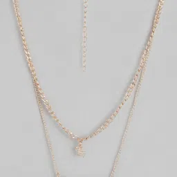 Jewels Galaxy Gold-Plated Sagittarius Zodiac Stone-Studded Layered Necklace image 2