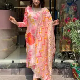 smowkly Women Floral Straight Kurta Set-picture-38