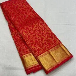 rasvriti Floral Pattern Saree with Contrast Border-picture-43