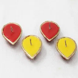 atorakushon Set of 4 Handmade Diya Candles image 1