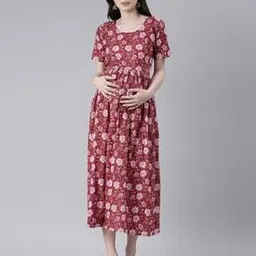 swishchick Floral Print Fit & Flare Dress-picture-19