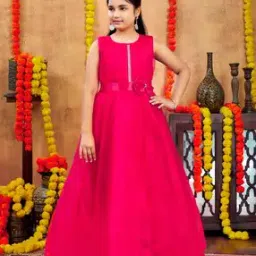 muhuratam Girls Fit and Flare Dress-picture-25
