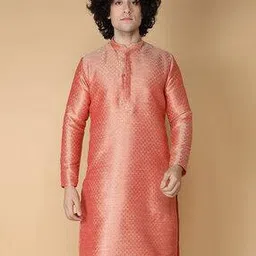 namaskar Men Regular Fit Mandarin-Neck Kurta-picture-14