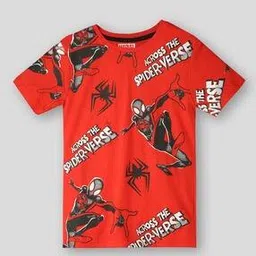 kb team spirit Boys Spiderman Print Relaxed Fit Round-Neck T-Shirt-picture-19