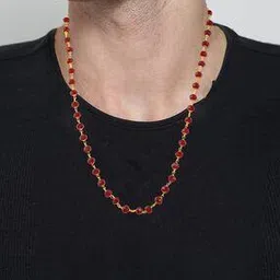 admier Men Gold-Plated Linked Chain with Stones Detail-picture-24