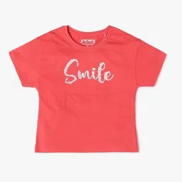 kg frendz Girls Embellished Regular Fit Round-Neck T-Shirt image 1