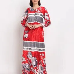 neudis Floral Print Round-Neck Nightgown-picture-41