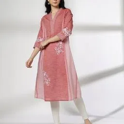 avaasa mix n' match Women Embroidered Flared Kurta-picture-26