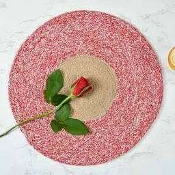 lavichitra Set of 6 Braided Cotton Round Placemats - 35 Cm-picture-11