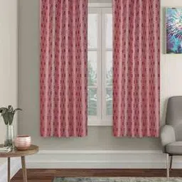 soknack Geometric Print Window Curtains with Eyelets-picture-47