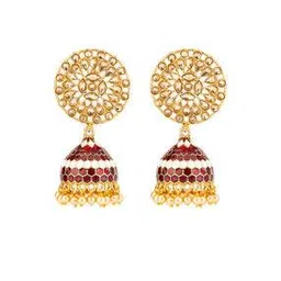 jewels galaxy Jhumkas with Bead Drops-picture-43