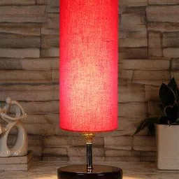 devansh Table Lighting lamp with Shade & Wood Base-picture-32