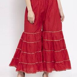 clora creation Embellished PalazzosEmbellished Sharara with Elasticated Waistband-picture-46
