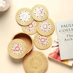 habere india Set of 6 Floral Print Coasters with Box-picture-46