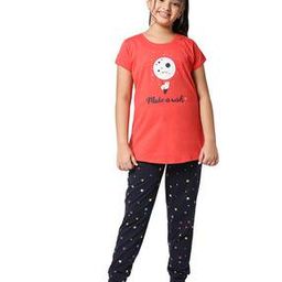 zeyo Printed T-shirt & Pyjamas Set-picture-1