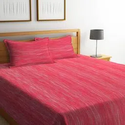 klotthe Cotton Woven Design Bedcover with 2 Pillow Covers-picture-45