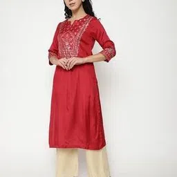 biba Floral Print Straight Kurta with Mask-picture-41