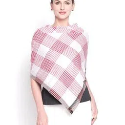 style quotient Check Print Scarf with Tassels-picture-29