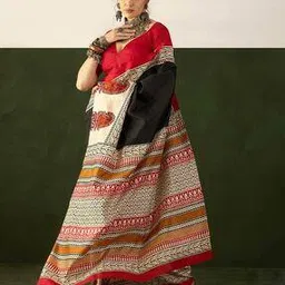 ri-wah Women Printed Bhagalpuri Silk Saree-picture-15