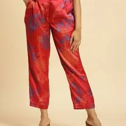 Women Floral Print Straight Fit Pants-picture-27